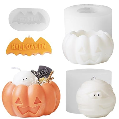 3 Pcs Halloween Candle Silicone Molds Set (3 Count)