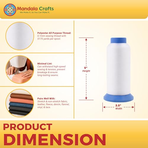 0.1mm Clear Polyester 4 Pack of Serger Threads Cones