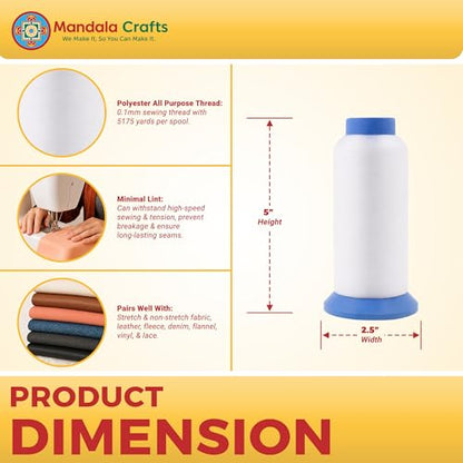 0.1mm Clear Polyester 4 Pack of Serger Threads Cones