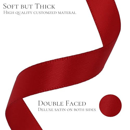 Wine Red Satin Ribbon 3