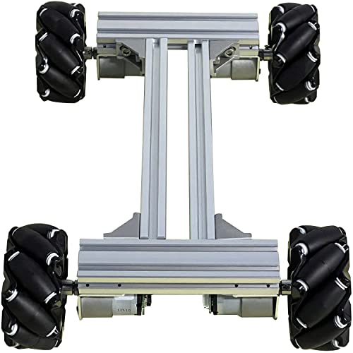 Mecanum Wheel 4wd Metal Robot Car Chassis Control Learning Kit for Arduino Raspberry Pie Microbit with DC Encoder Motor