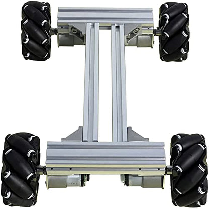 Mecanum Wheel 4wd Metal Robot Car Chassis Control Learning Kit for Arduino Raspberry Pie Microbit with DC Encoder Motor