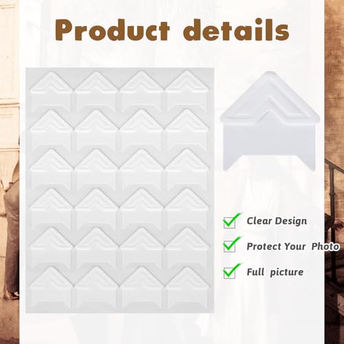240 Pcs Photo Corners Self Adhesive Picture Corners for Scrapbooking