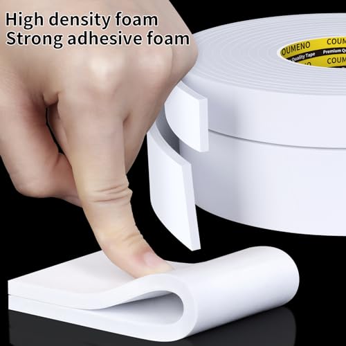 White Foam Tape Weather Stripping Sealing Sponge (9.84 Foot)