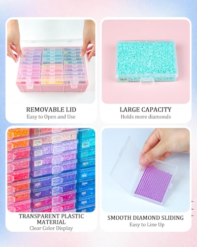 Diamond Art Trays with Lids (2 Count)