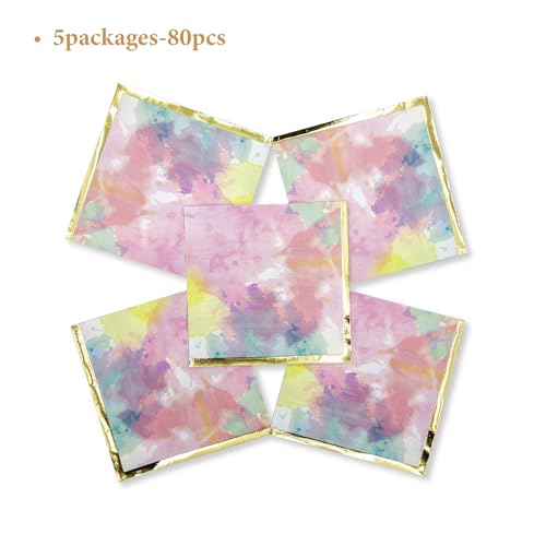 80 Pack Napkins Disposable Paper Towel Cocktail Dinner Party Decoration (80 Count)