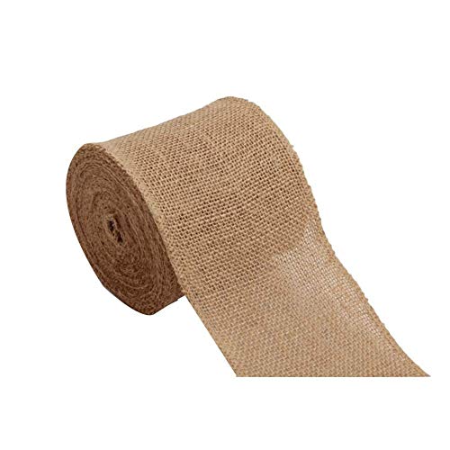 Natural Jute Burlap Ribbon Roll Brown 3 inch 90 feet 30 Yards