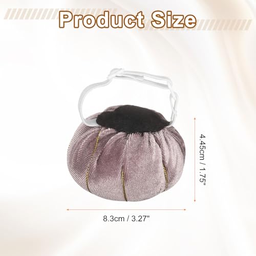 Wrist Pin Cushion Wristband Sewing Pincushion Polyester Pin Holder Wearable Pumpkin Shaped Needles Wristband with 100 Head Needles for Sewing Quilting DIY Crafts