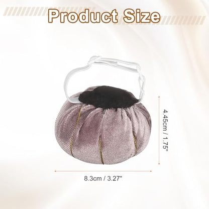 Wrist Pin Cushion Wristband Sewing Pincushion Polyester Pin Holder Wearable Pumpkin Shaped Needles Wristband with 100 Head Needles for Sewing Quilting DIY Crafts