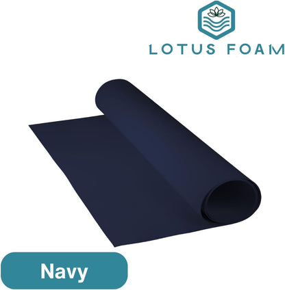 LotusFoam Large 3mm EVA Foam Sheet - 44"x 85" High Density Foam 130 kg/m3 for Cosplay, Costumes, Crafts, Flooring, Outdoor Use - 35 Colors (Navy) - Navy - Crafty Corner