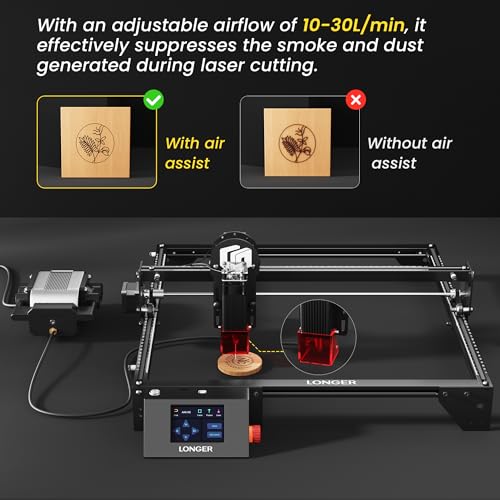 Laser Engraver Ray5 10000mW Engraver Machine DIY CNC Laser Cutter Tool for Metal Glass Wood Working Area 15.7 "x15.7" with Air Assist Rotary Roller Kit Laser