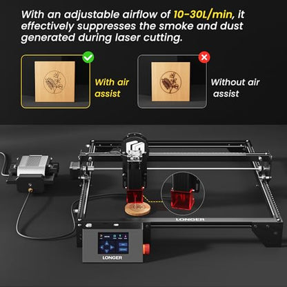 Laser Engraver Ray5 10000mW Engraver Machine DIY CNC Laser Cutter Tool for Metal Glass Wood Working Area 15.7 "x15.7" with Air Assist Rotary Roller Kit Laser