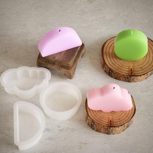 3 Pack Geometric Silicone Molds for Candles (6 Count)