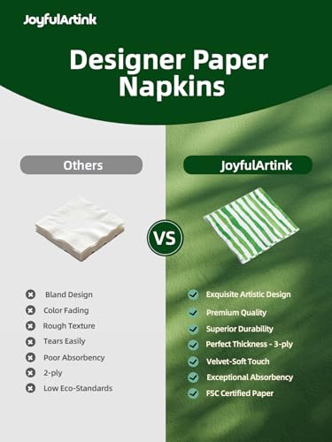 Watercolor Green Paper Napkins 3 (80 Count)