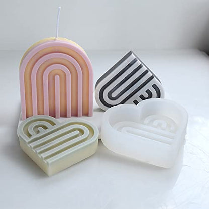 2 Pack Heart Shape Candle Molds