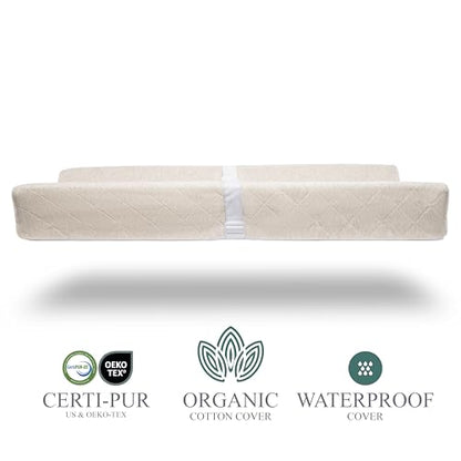 Organic Cotton Covered Contoured Baby Changing Pad