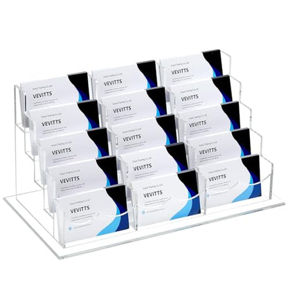 Acrylic Business Card Holder for Desk Multiple Business Card Holders Business Card Organizer Business Card Display Rack Clear Plastic Business Card Stand for Home Office