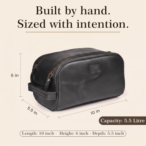 Leather Toiletry Bag for Men