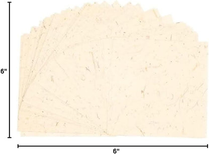 Natural Fiber Mulberry Tree,Banan Bark 6 x 6 Inches Square Origami Paper Arts Folding Craft, Decoration Paper,Writing Painting Square Folding Paper for DIY Crafts, 50 Sheets (Vintage, 6"x6") - Crafty Corner