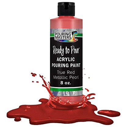 Pouring Masters True Red Metallic Pearl Ready to Pour Acrylic Pouring Paint (8 Fl Oz)