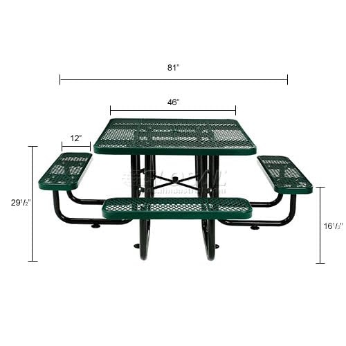 46" Square Picnic Table