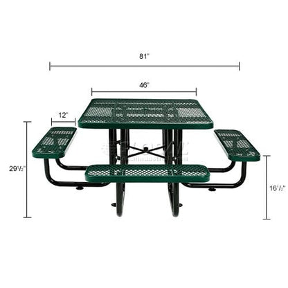 46" Square Picnic Table