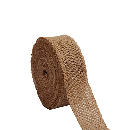 3 Pack- 90 Ft, Burlap Ribbon 2 1/2" x 10 Yards Natural Jute 2.5 Inch 30ft roll (Natural, 2 1/2" X 10Yards) Total 30 Yards (3 Count)