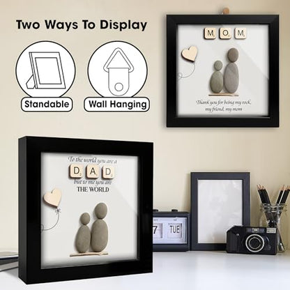Dad Gifts Pebble Art Framed Thank You Dad Gifts from Daughter Son