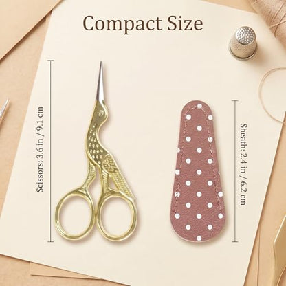 3.6inch Little Embroidery Scissors Sharp Stainless Steel Tip Sewing (2 Count)