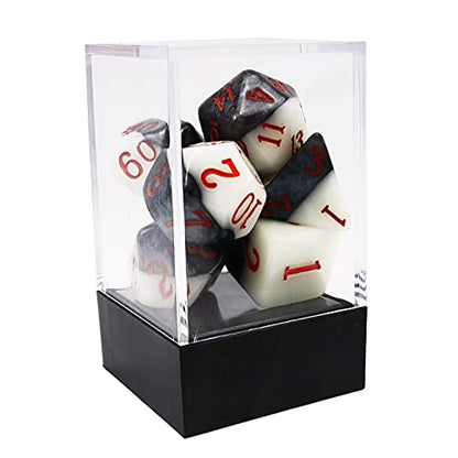 Bescon Two Tone Glowing Polyhedral Dice 7pcs Set Green Dawn