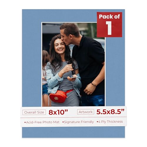 8x10 Mat Bevel Cut for 5.5x8.5 Photos