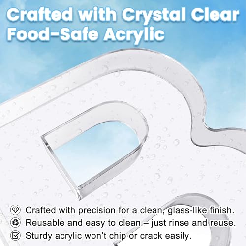 11" Clear Acrylic Letter & Number Charcuterie Tray