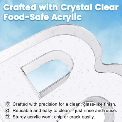 11" Clear Acrylic Letter & Number Charcuterie Tray