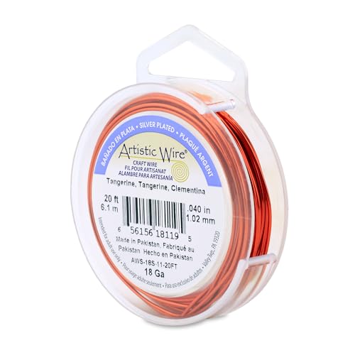 18 Gauge Silver Plated Tarnish Resistant Colored Copper Craft Wire