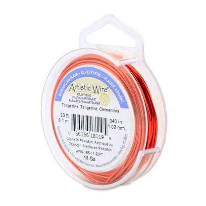 18 Gauge Silver Plated Tarnish Resistant Colored Copper Craft Wire