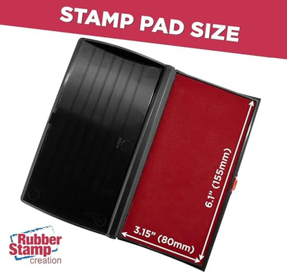Large Premium Crimson Red Ink Stamp Pad