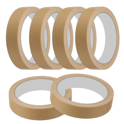 Masking Tape 0.8 Inch x 21 Yard Painter's Tape Brown Paint Tapes for DIY Crafts Arts Drawing Decoration Labeling Car Painting Artist Teachers