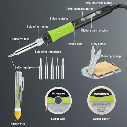 90W Soldering Iron Kit with Digital Display