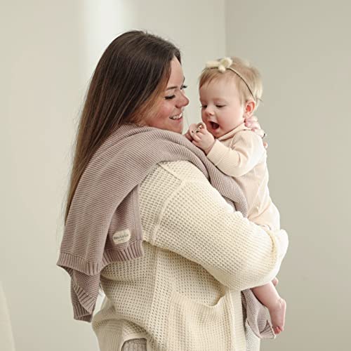 Heritage Knit Organic Swaddle Blanket for Girls