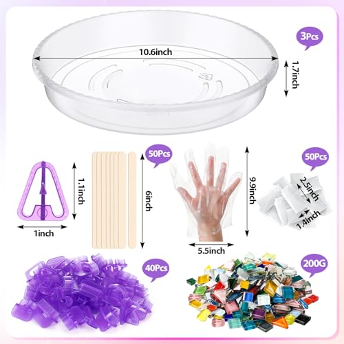 12 Set DIY Stepping Stone Mold Kit for Creating Stepping Stones Garden Markers Round Concrete (12 Count)