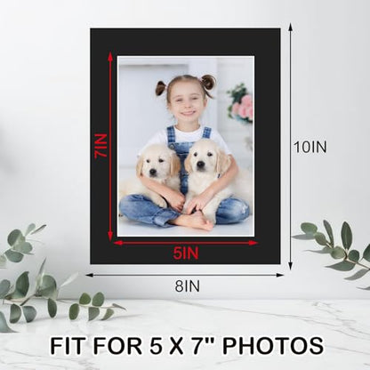 15 Pack 8x10 Picture Mats for 5x7 Photos (15 Count)