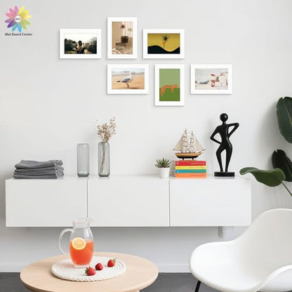 Mat Board Center 50 Pack 5x7 Picture Mat for 4x6 Photo White