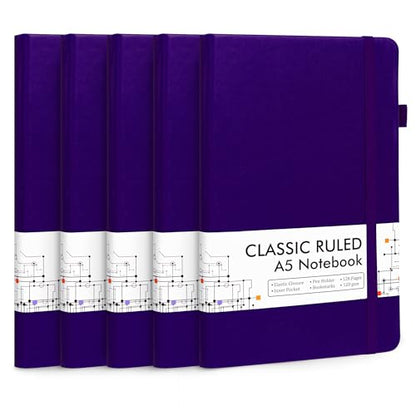 5 Pack Journal Notebook Bulk for School (5 Count)