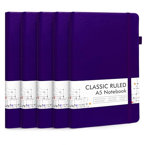 5 Pack Journal Notebook Bulk for School (5 Count)