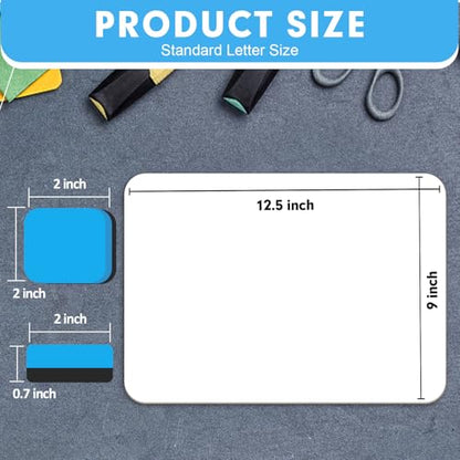 36 Pack Double Sided Dry Erase Boards with 36 Erasers (36 Count)