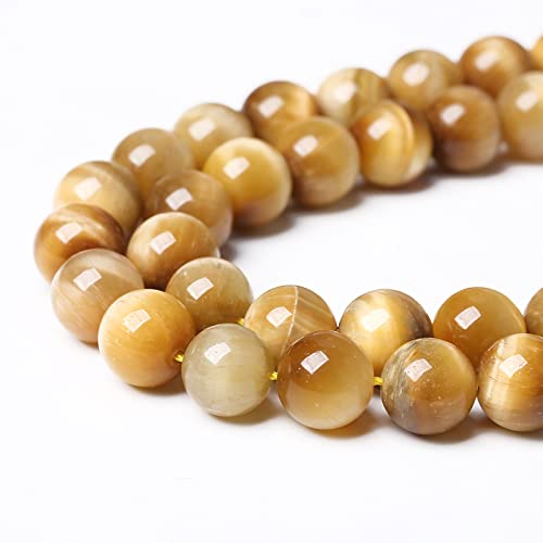120PCS 6mm AAA Natural Tiger Eye Stone Beads Gemstone Round Spacer Loose Beads for Jewelry Making DIY Bracelet