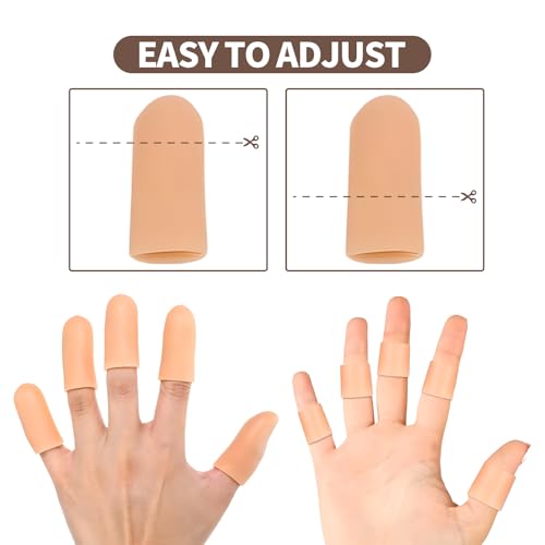 10PCS Silicone Finger Protectors Cots Thumb Protector (10 Count)