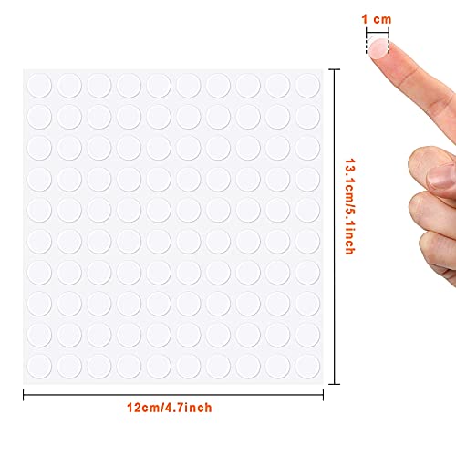 1000 Pcs Double Sided Adhesive Dots Clear Glue Point Tape Stickers Balloon Glue Round Mini No Traces Adhesive Sticker Dot Sticker for Classroom Decor Craft DIY Office (1000 Count)