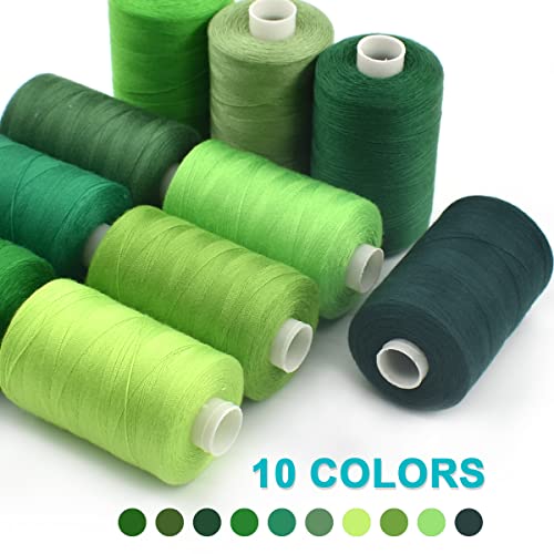 Sewing Thread 10 Color Sewing Industrial Purpose 1000 Yards Per Spool 40S (30000 Foot)
