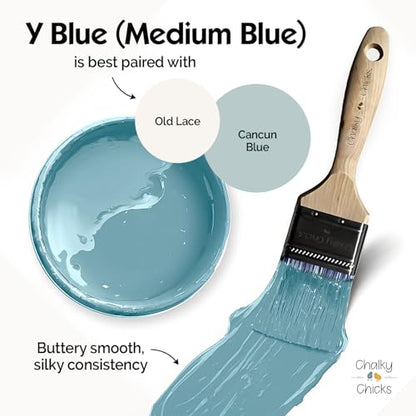 Medium Blue 16 Fl Oz Chalk Paint for Furniture All in One
